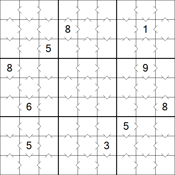 Greater Than Sudoku - Einfach
