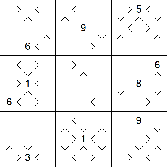 Greater Than Sudoku - Einfach