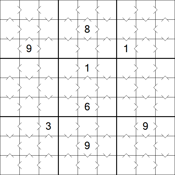 Greater Than Sudoku - Einfach