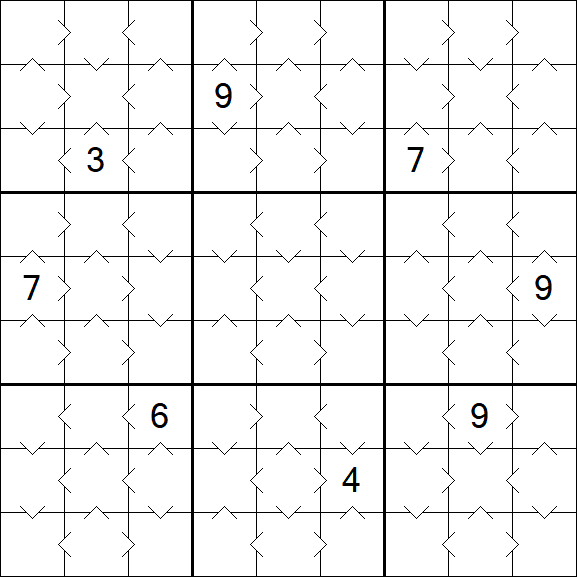 Greater Than Sudoku - Fácil