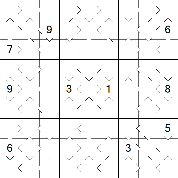 Greater Than Sudoku - Fácil