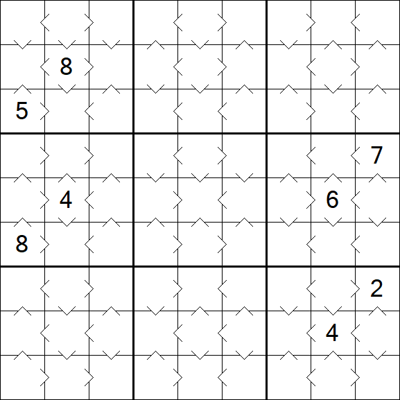 Greater Than Sudoku - Fácil