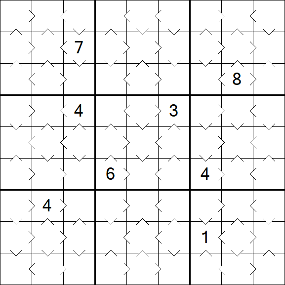 Greater Than Sudoku - Fácil