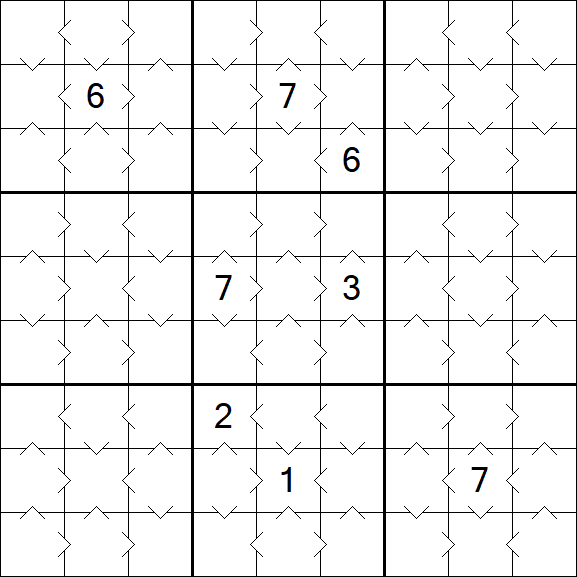 Greater Than Sudoku - Fácil
