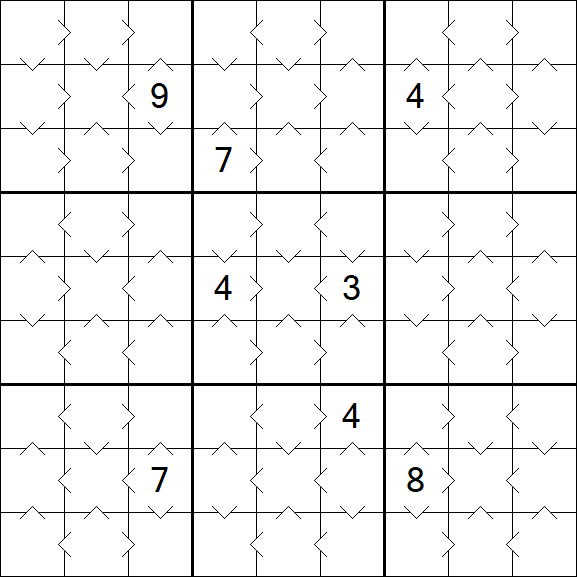 Greater Than Sudoku - Fácil