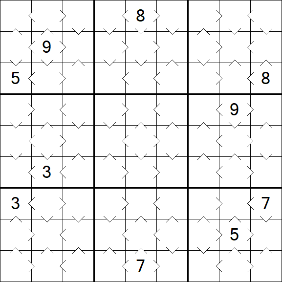 Greater Than Sudoku - Simple