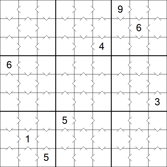 Greater Than Sudoku - Simple