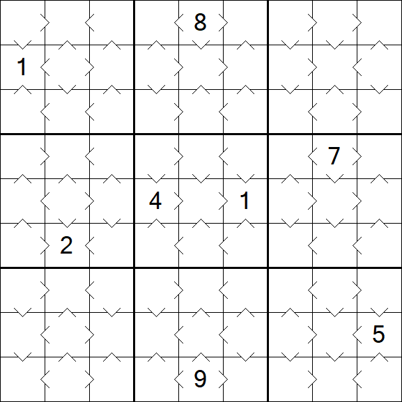 Greater Than Sudoku - Simple