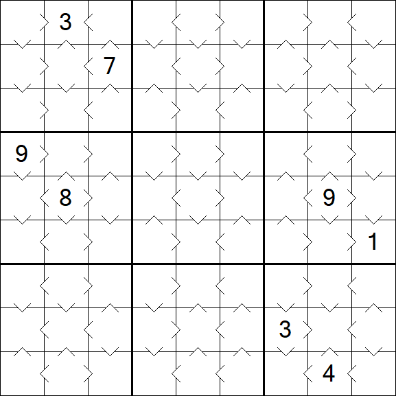Greater Than Sudoku - Simple