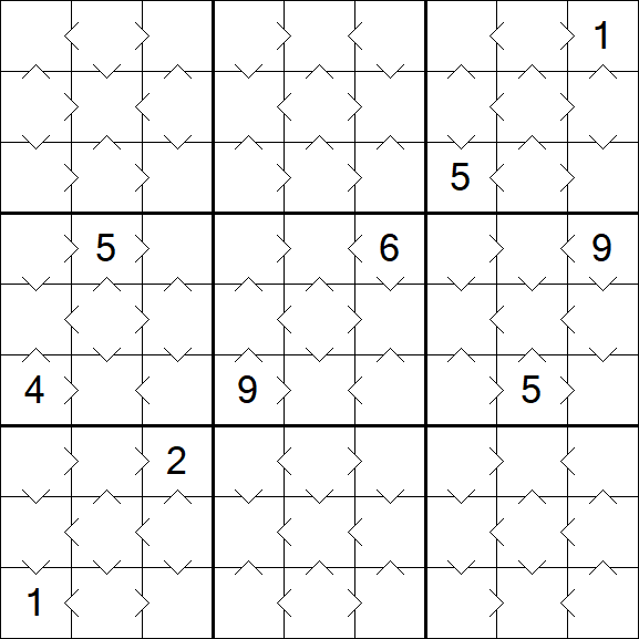 Greater Than Sudoku - Simple