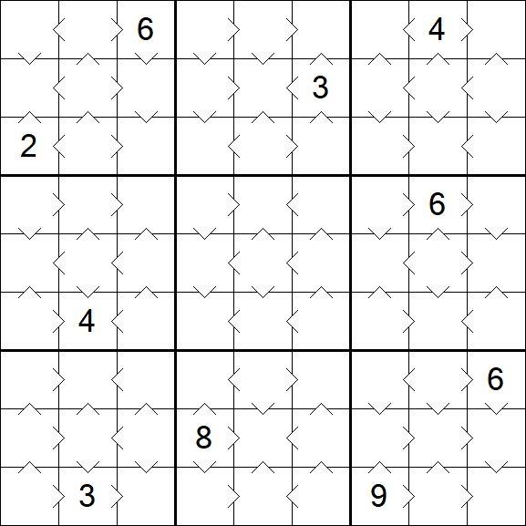 Greater Than Sudoku - Simple