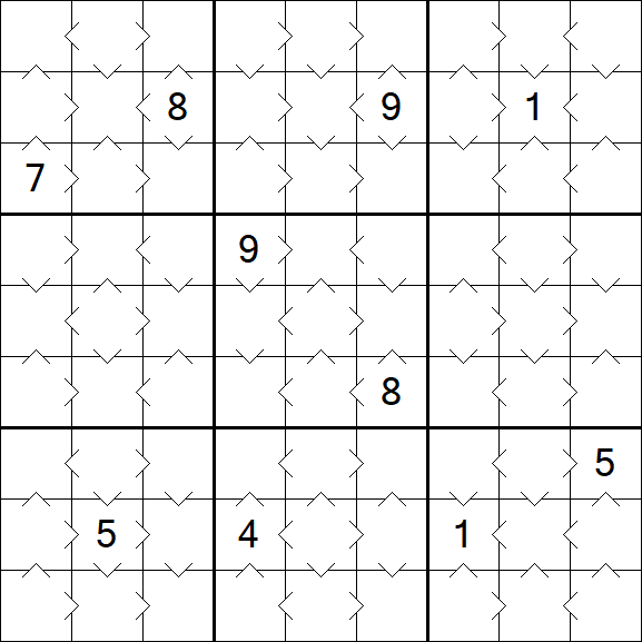 Greater Than Sudoku - Simple