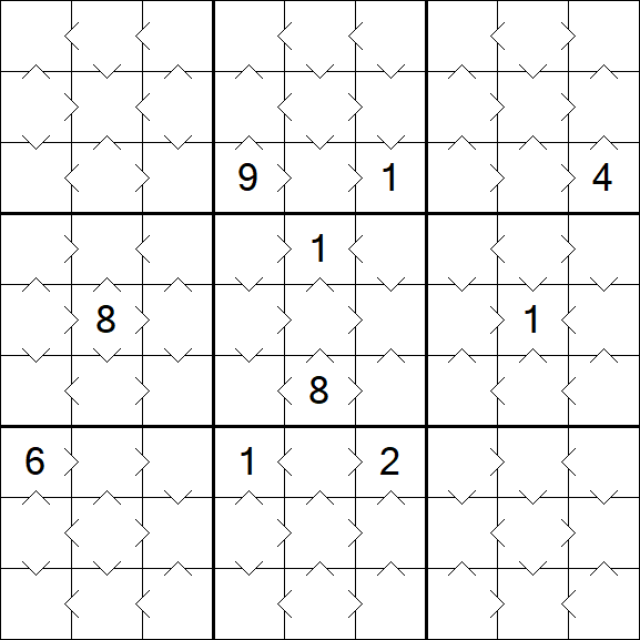 Greater Than Sudoku - Simple