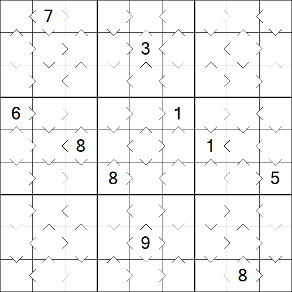 Greater Than Sudoku - Simple