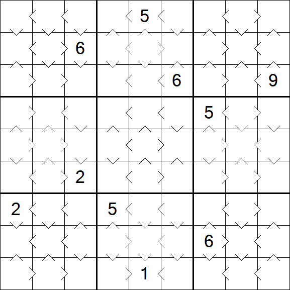 Greater Than Sudoku - Simple