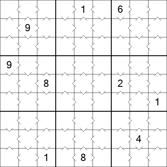 Greater Than Sudoku - Einfach