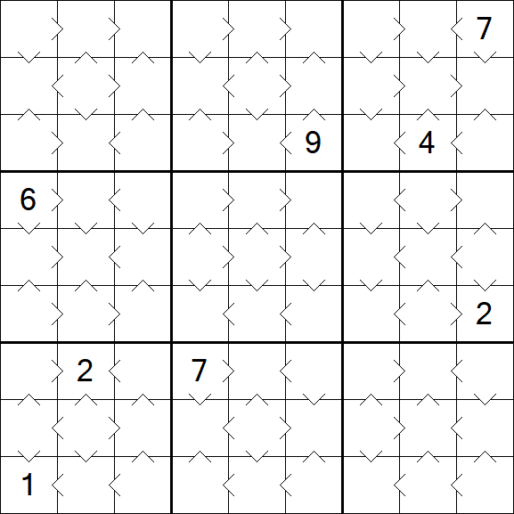 Greater Than Sudoku - Einfach