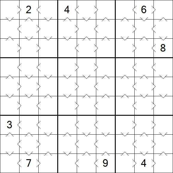 Greater Than Sudoku - Einfach