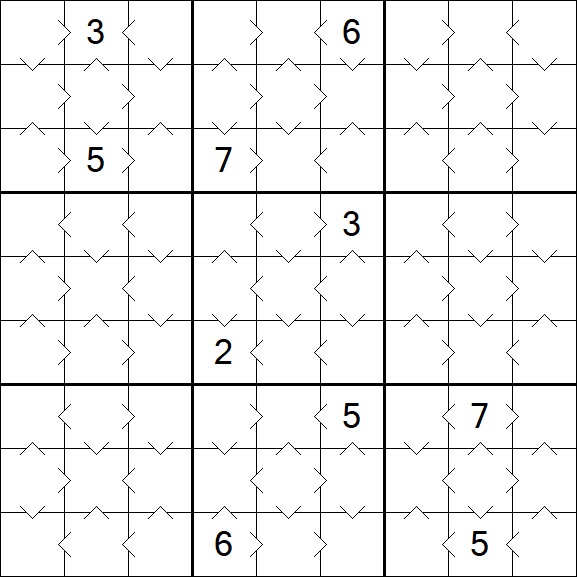 Greater Than Sudoku - Einfach