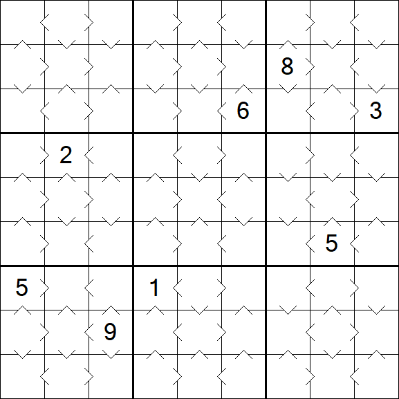 Greater Than Sudoku - Einfach