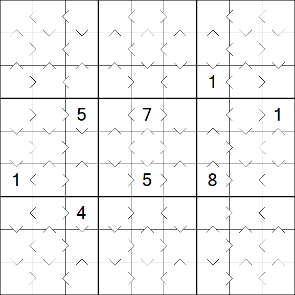 Greater Than Sudoku - Einfach