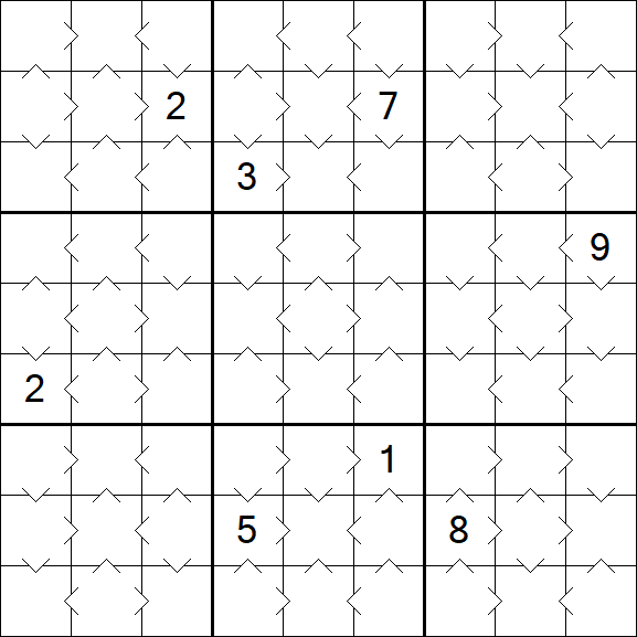 Greater Than Sudoku - Einfach