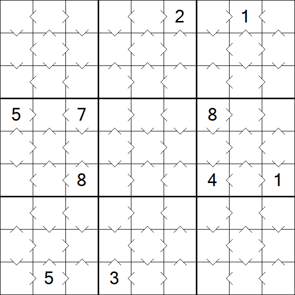 Greater Than Sudoku - Einfach