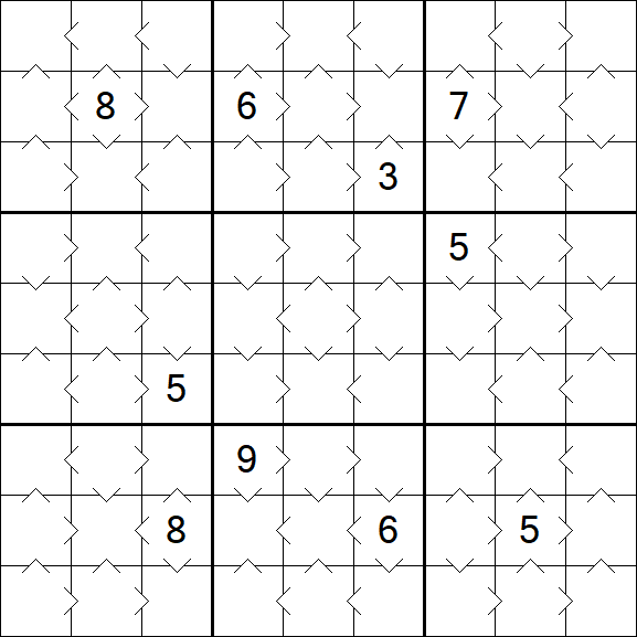 Greater Than Sudoku - Einfach