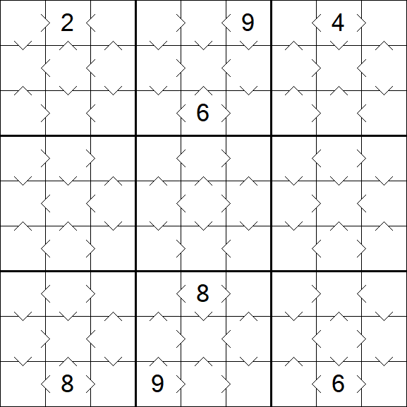 Greater Than Sudoku - Einfach