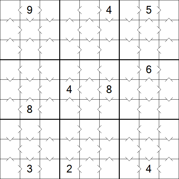 Greater Than Sudoku - Einfach