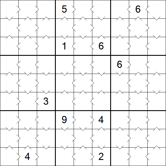 Greater Than Sudoku - Simple