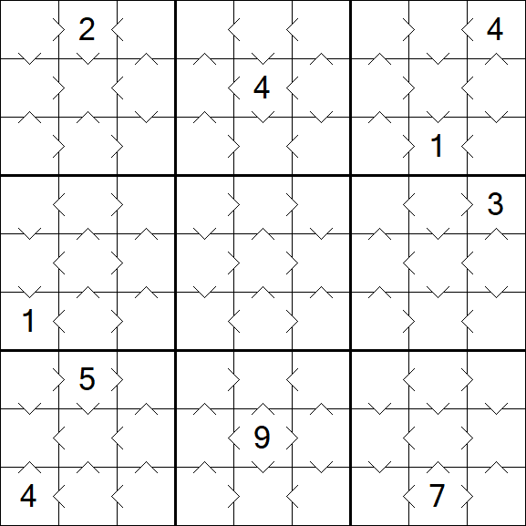 Greater Than Sudoku - Simple