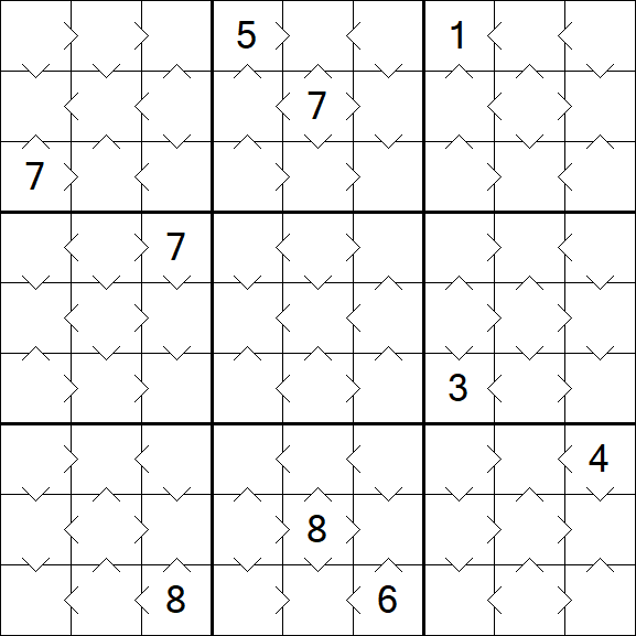 Greater Than Sudoku - Easy