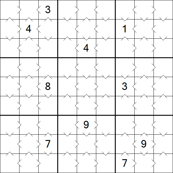 Greater Than Sudoku - Simple