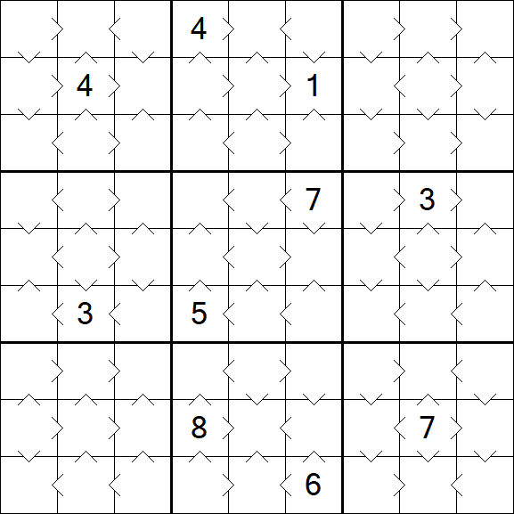 Greater Than Sudoku - Einfach