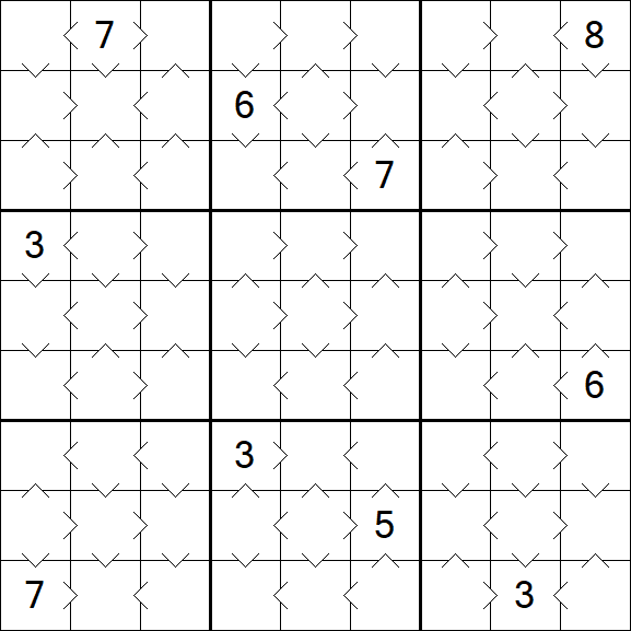 Greater Than Sudoku - Simple