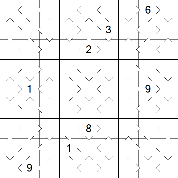 Greater Than Sudoku - Simple