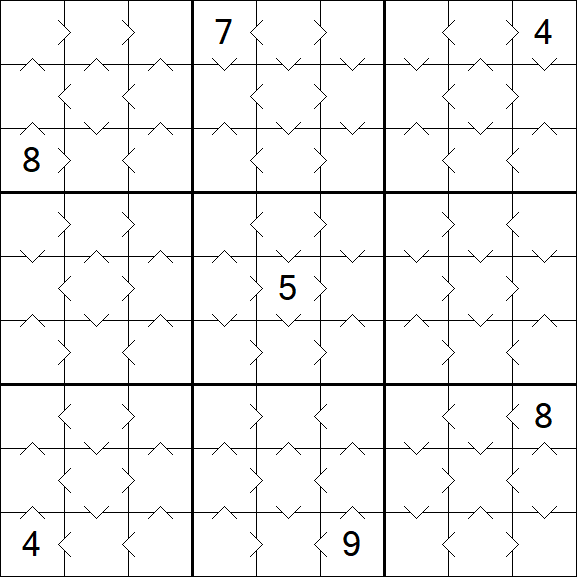 Greater Than Sudoku - Easy