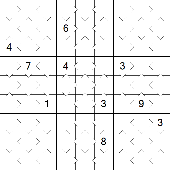 Greater Than Sudoku - Easy