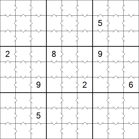 Greater Than Sudoku - Easy