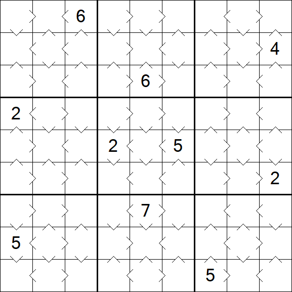 Greater Than Sudoku - Fácil