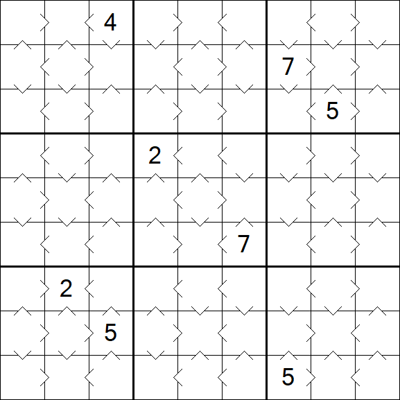 Greater Than Sudoku - Fácil