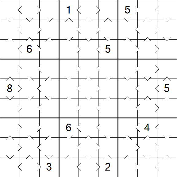 Greater Than Sudoku - Fácil