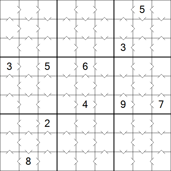Greater Than Sudoku - Fácil