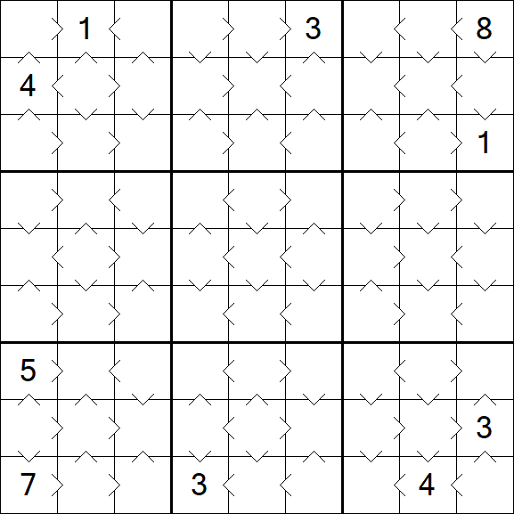 Greater Than Sudoku - Fácil