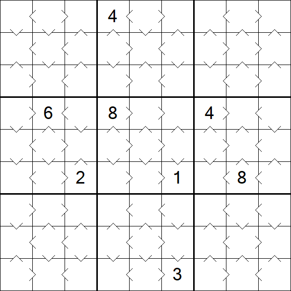Greater Than Sudoku - Fácil