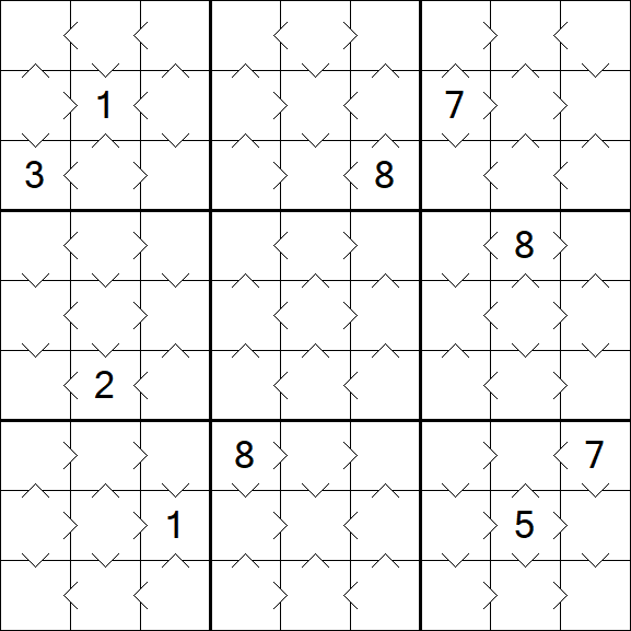 Greater Than Sudoku - Fácil