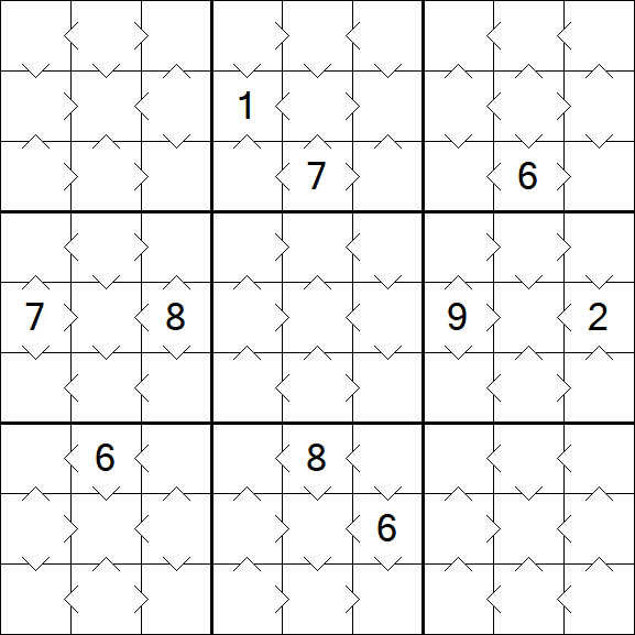 Greater Than Sudoku - Fácil