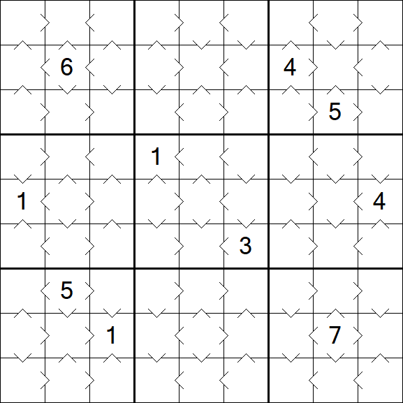 Greater Than Sudoku - Einfach