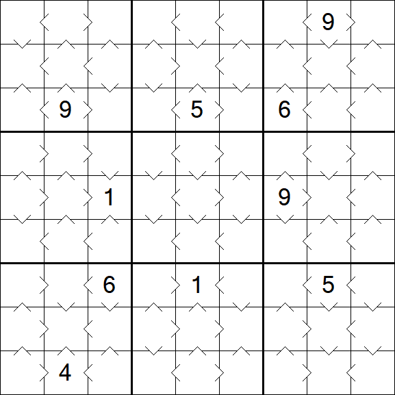Greater Than Sudoku - Einfach